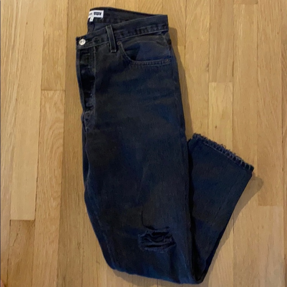 Re/Done straight leg cropped jean
